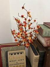 Fall Colors Foliage Berry Pick Halloween Thanksgiving 15" Orange Bendy Branches