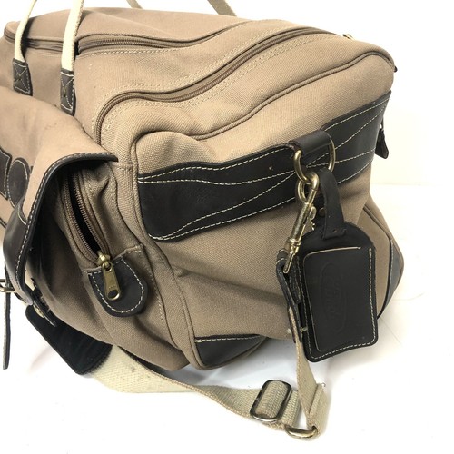 Vintage Eddie Bauer x Ford Carry-On Duffel Bag Canvas/ Leather (Set of 2) - Picture 7 of 19