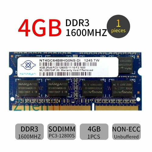 16GB Kit 2x8GB 4GB 2G PC3-12800S DDR3 1600MHz 204Pin Laptop Memory RAM NANYA LOT - Picture 10 of 11