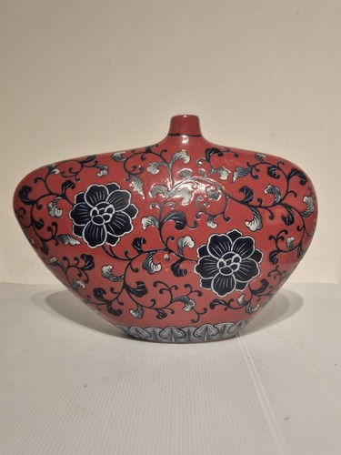 VINTAGE Porzellan Vase im persischen Stil asymmetrisch floral abstrakt schmal RAR - Bild 2 von 11