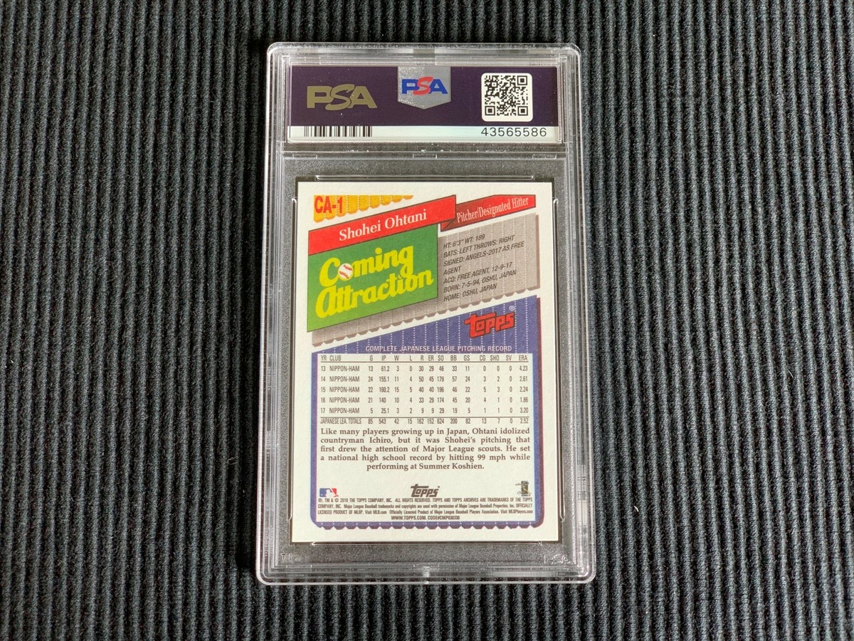 2018 TOPPS ARCHIVES #CA1 SHOHEI OHTANI *1993 ROOKIE PSA 10
