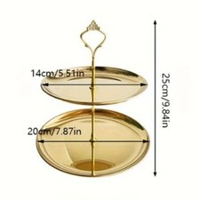 Cake Stand 2/3 Tier Fruit Plate Stainless Steel Stand Wedding Party Decoration