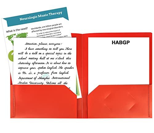 6 Color Plastic Folders with Pockets Folder Business Card Holder for Office - Picture 7 of 8