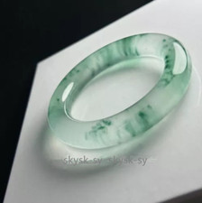 Certified Natural Ice Green Burmese Jade jadeite bracelet bangle 58mm