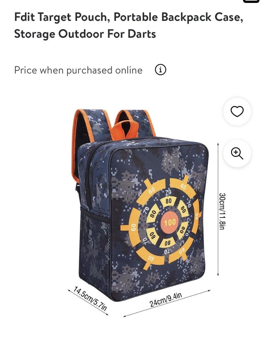 Nerf Target Backpack Storage Bag Pouch