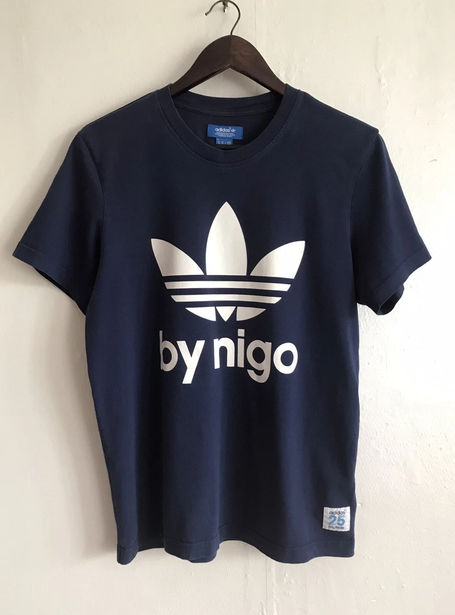 Adidas by NIGO Navy Blue T-shirt Human Made Treofil Logo Tee