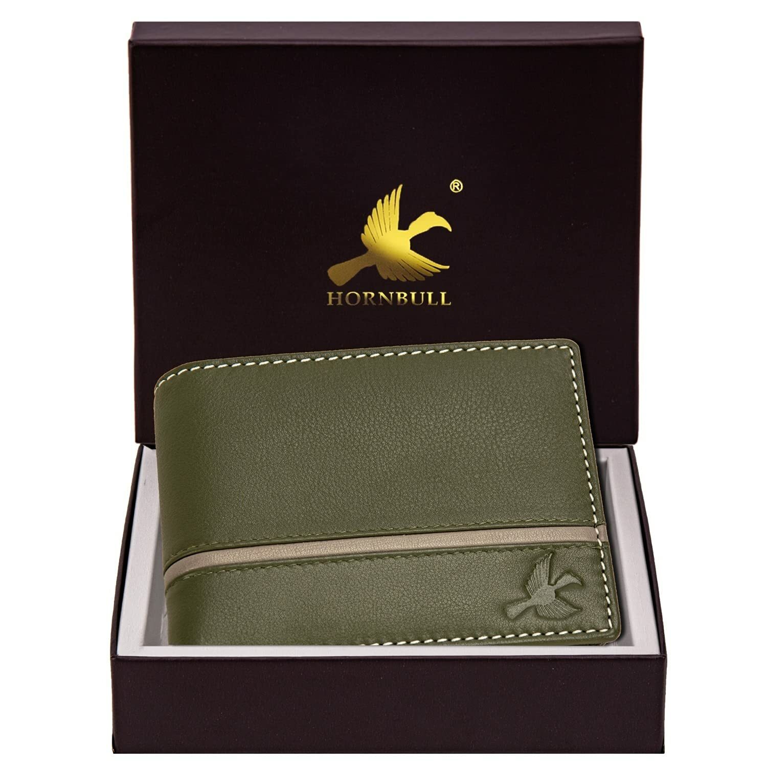 Nuevo Calidad Premium Plegable Cartera de Piel Rfid Protección Hombre Green