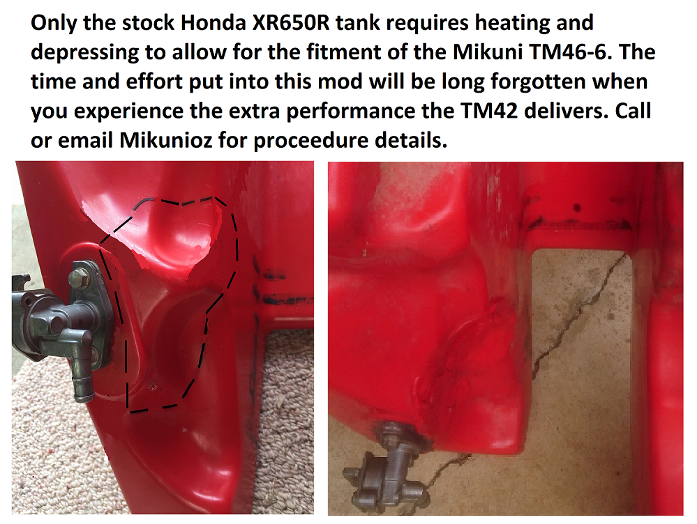 Honda XR650R Mikuni Carburetor, TM42-6 42mm Flatslide Pumper kit