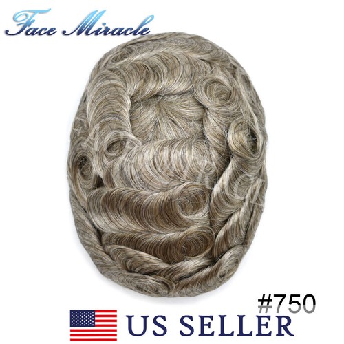 Toupee for Men Thin Skin Mens Toupee Human Hair System PU Injected Men Hairpiece - Picture 90 of 114