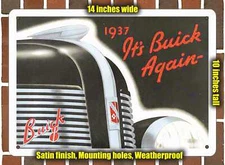 Metal Sign - 1937 Buick2- 10x14 inches