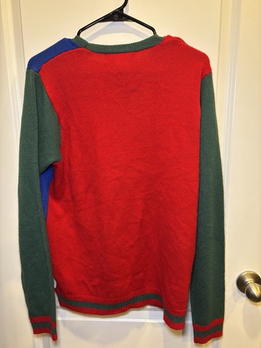 Ugly Christmas Jolly Sweater Unisex Size Medium Gingerbread Man and House 3D - Picture 4 of 4