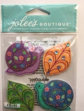 Jolees Boutique Scrapbooking stickers Colorful Snails & leaves 50-21300 nature