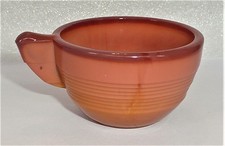 Akro Agate Child Tea Set Large Concentric Ring Pumpkin Cup
