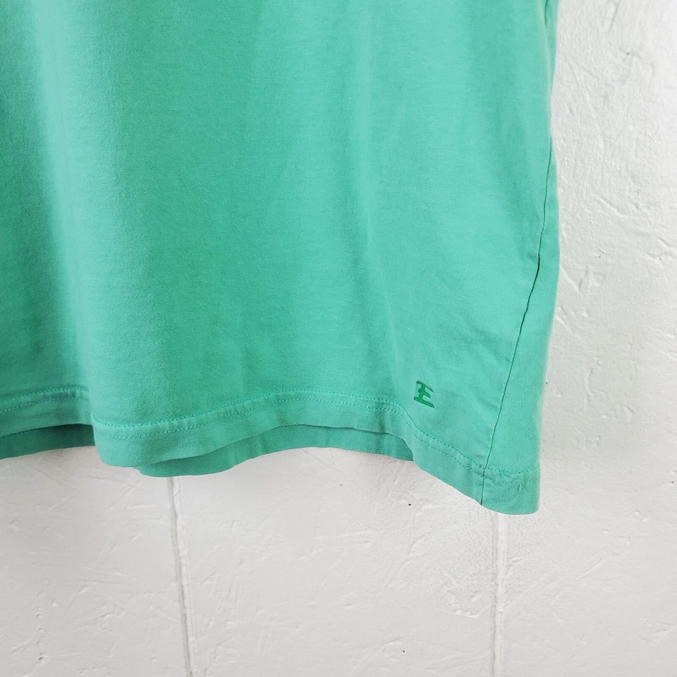 Esprit Shirt Mens Extra Large Green Crew Neck Short Sleeve Logo Stretch Pullover - Image 4 of 4