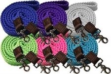 Showman 7' 1/2" Long Cotton Roping Reins w/ Scissor Snap Ends