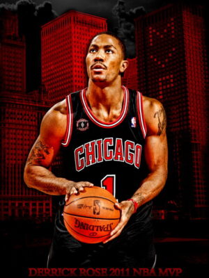 V0654 Derrick Rose MVP Art Basketball Decor WALL POSTER PRINT AU