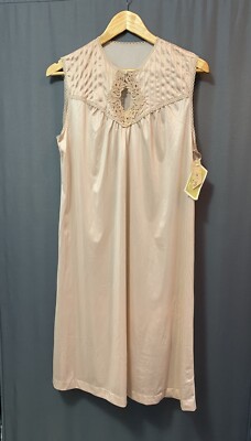 Vintage Gossard Artemis Nightgown Slip Dress Small Beige Lingerie Romantic Fairy