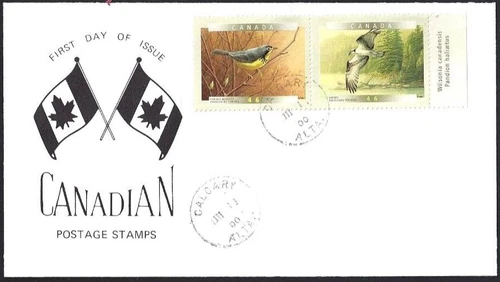 🍁Canada  #1839/1840    "Birds of Canada"    Fine New  2000 Special Event Cachet