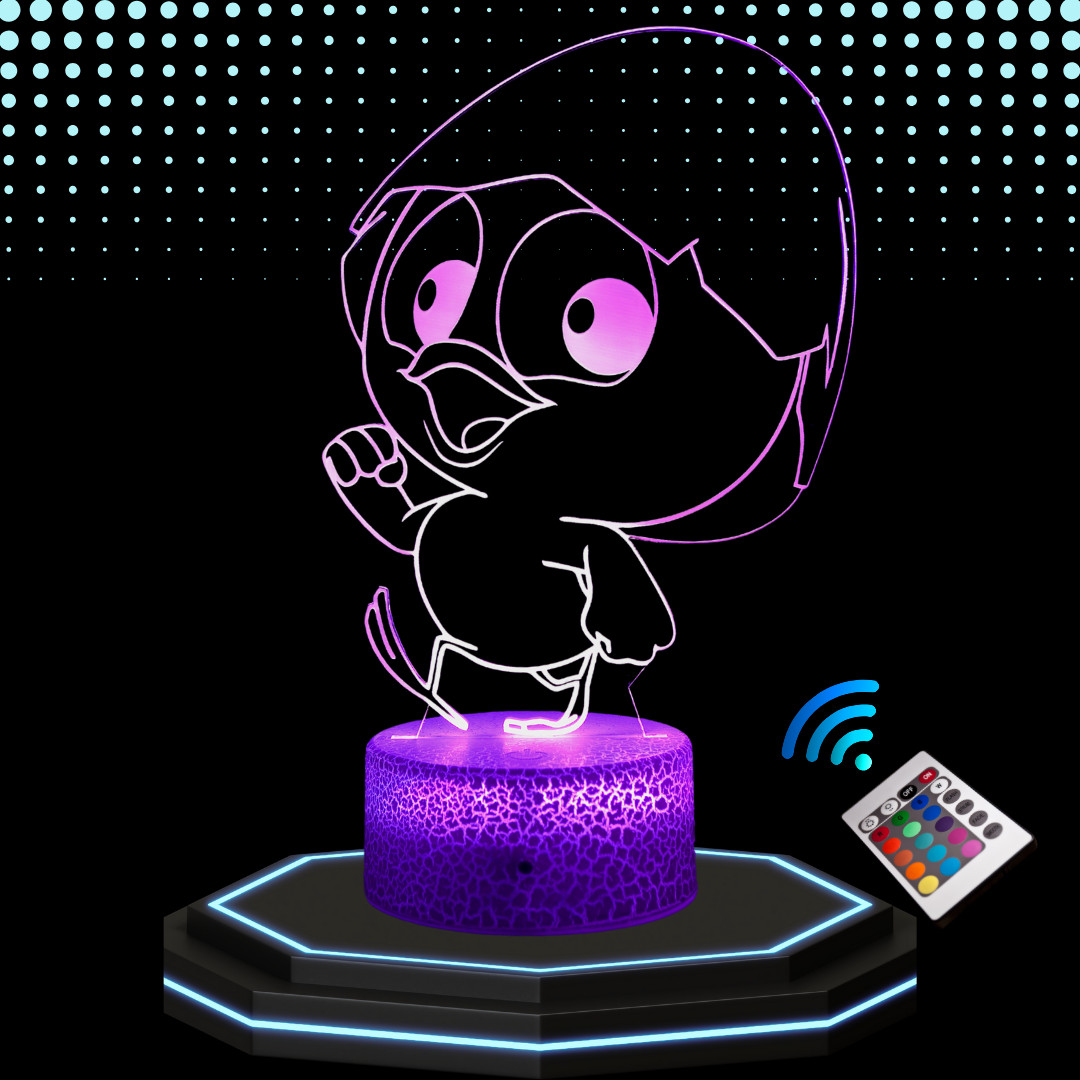 Cadeau original veilleuse Calimero lampe LED 3D effet visuel pour anniversaire