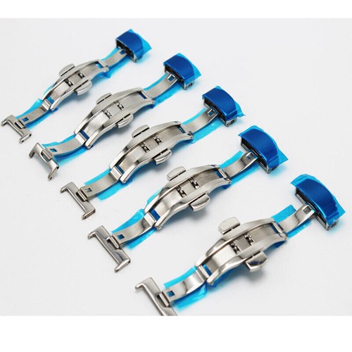 Stainless Steel 10-22MM Deployment Butterfly Buckle Strap Clasp - Picture 4 of 19