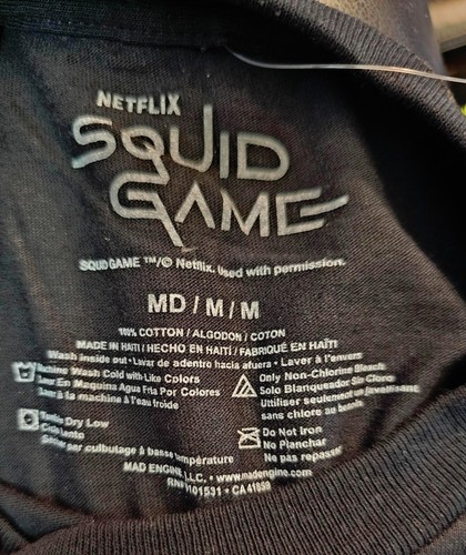 Netflix Squid Game Title Hot Topic Black T-Shirt Medium - Picture 2 of 3