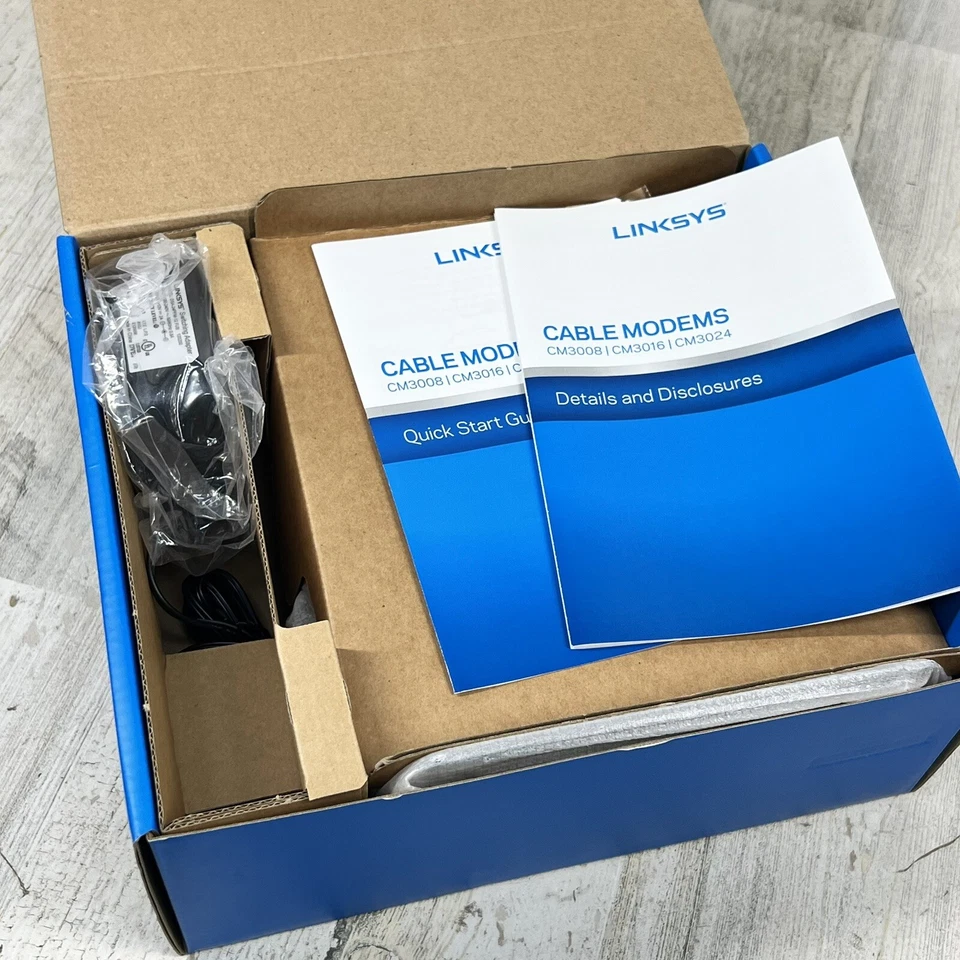 LINKSYS Cable Modem 16x4 Bonded Channels DOCSIS 3.0 Black CM3016 - NEW - Image 2 of 4