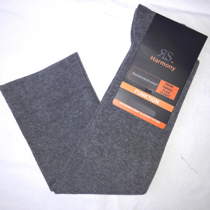 1 Paio Uomo Contenitivi Gambaletti Reisekniestrümpfe Argento Tinta Unita Le 39 A - Immagine 2 di 2