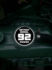 Detroit Diesel Series 92 CHROME Valve  Cover Sticker Decal