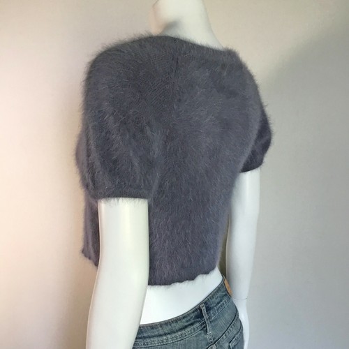 80 % Angora Fuzzy EXPRESS DESIGN STUDIO grau Bolero Strickjacke Pullover 30 im Beutel - Bild 5 von 8