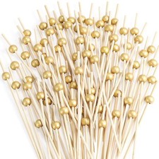 200 Pcs Cocktail Picks, 4.7 Inch Toothpicks for Appetizers, Bamboo Cocktail Stic