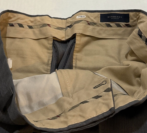 Burberry London Men's Unite Wool Dress Pants Gray Size 40LG Flat Front 11188161 - Picture 8 of 12
