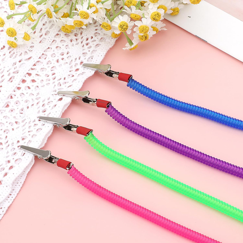 4Pcs Bib Holder Clip Dental Napkin Clip, Neck Chains with Metal Clips for Dental - Imagen 3 de 12