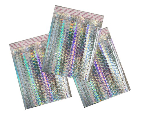 5-100er-Pack holographische Luftpolsterumschläge, 4 Größen Metallic Glamour gepolsterte Umschläge - Bild 10 von 48