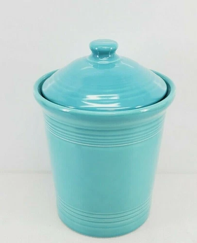 FIESTAWARE FIESTA MEDIUM utensil CANISTER CROCK turquoise blue NEW