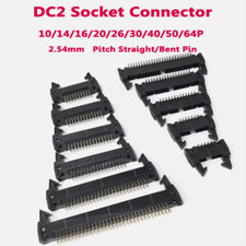 DC2 Socket Connector 2.54mm Pitch Straight/Bent Pin 10/14/16/20/26/30/40/50/64P