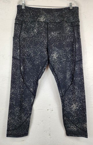 Zyia active black reflective speckle Capri Size 20