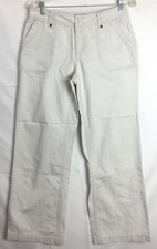 Caribbean Joe Let Go Woman's Beige Ivory Pants 6P 100 Cotton 30x27.5 20D