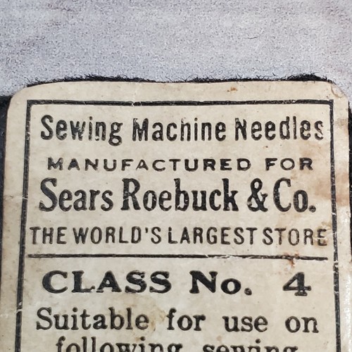 Macchina da cucire pubblicitaria vintage Sears Roebuck & Co aghi carta da collezione - Foto 5 di 8