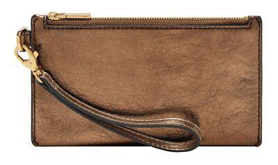 FOSSIL Gift Wristlet S Handgelenktasche Tasche Bronze bronze Neu