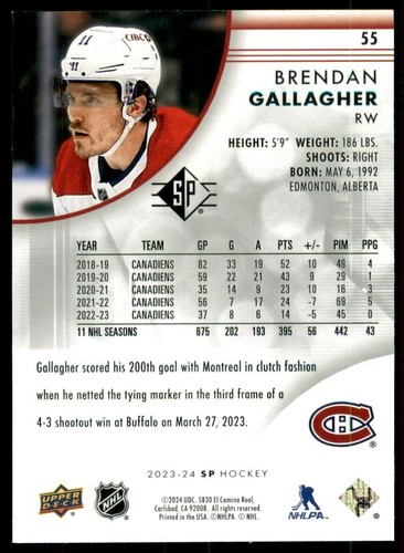 2023-24 SP HOCKEY BASE CARDS - PICK FROM LIST - U PICK - Picture 112 of 202