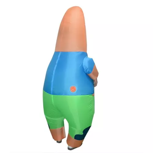 SpongeBob Patrick Star Inflatable Costume Cosplay Funny Blow Up Suit Party Dress - Picture 10 of 12