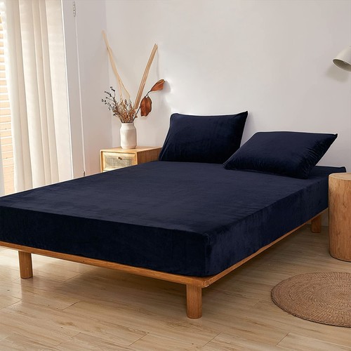 Extra Deep 25 cm Full Fitted Sheet Bed Sheets Single Double King Super King Size - Picture 35 of 48