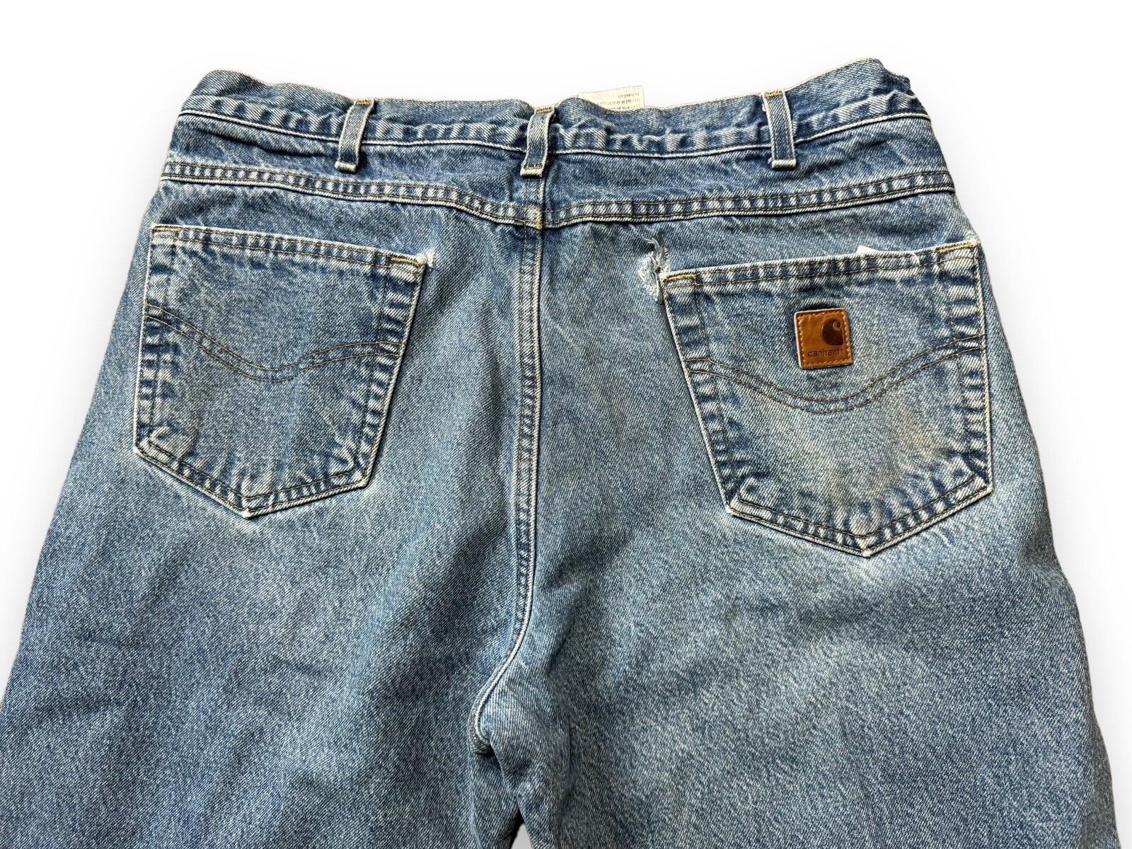 Carhartt Fleece Lined Denim Blue Carpenter Work Jeans W36” L30” image 4