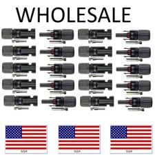 10/20/50/100 Pairs Male Female Wire Cable Connector Set Solar Panel Waterproof 