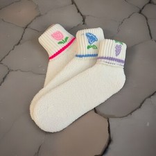 Vintage Terry Cloth Ankle Socks 3pack