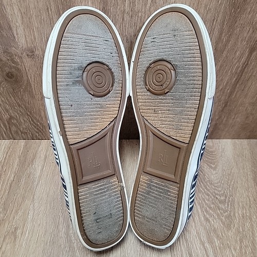 Lauren Ralph Lauren Womens Janis Deauville Stripe Slip On Shoes Blue Sz 8B Flats - Picture 9 of 21