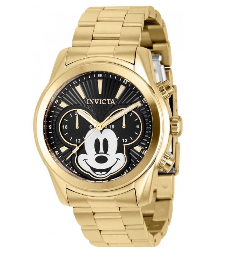 Invicta Disney Men's 44mm Mickey Gold Dual-Time Limited Edition