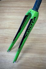 Forcelle carbonio Kuota Kryon 1.1/8" - 1.1/4" 100mm QR nuove non tagliate sterzo verde