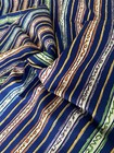 1Y Vintage Cranston Print Works VIP Blue Yellow Orange Stripes Squiggles Cotton — photo 2