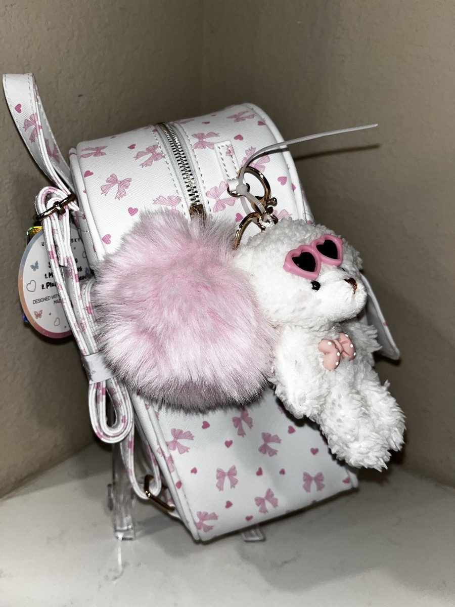 PLAYBOY Pink Plush Mini Backpack with Pom-Pom Charm!! This blush kitty mini backpack is giving ✨soft girl magic  main image 2
